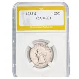 1932-S Washington Quarter PGA MS63