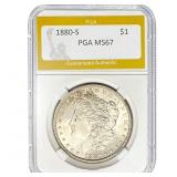 1880-S Morgan Silver Dollar PGA MS67