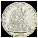 1871 Seated Liberty Half Dollar UNCIRCULATED