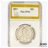 1821 Capped Bust Half Dollar PGA XF40