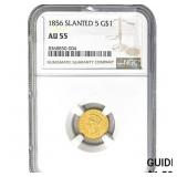1856 Rare Gold Dollar NGC AU55