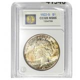 1922-S Peace Dollar CCGS MS65