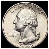 1934 Washington Quarter CHOICE BU