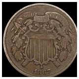 1867 Two-Cent Piece LIGHTLY CIRCULATED