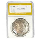 1901-O Morgan Silver Dollar PGA MS67