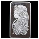 This is a PAMP Suisse 1 Ounce Silver Bar UNCIRCULA
