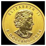 2014 Canada 1/10 oz Gold Maple Leaf GEM BU