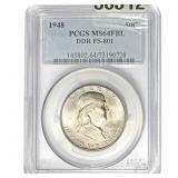 1948 Franklin Half Dollar PCGS MS64FBL