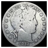 1913 Barber Half Dollar NICELY CIRCULATED