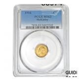 1916 McKinley Rare Gold Dollar PCGS MS63