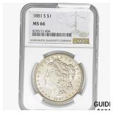 1881-S Morgan Silver Dollar NGC MS66