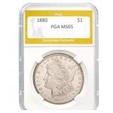 1880 Morgan Silver Dollar PGA MS65
