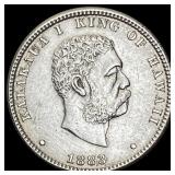 1883 Hawaii Quarter Dollar