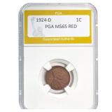 1924-D Lincoln Cent PGA MS65 RED