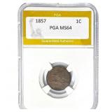 1857 Flying Eagle Cent PGA MS64