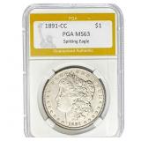 1891-CC Morgan Dollar PGA MS63