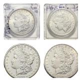 1883-1900 UNC Better Date Morgan Silver Lot [4 Coi