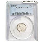 1944-D Mercury Dime PCGS MS65FB