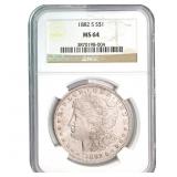 1882-S Morgan Silver Dollar NGC MS64