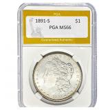 1891-S Morgan Dollar PGA MS66