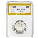 1883 Hawaii Quarter PGA MS65