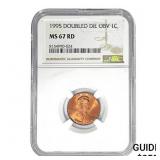 1995 DDO Lincoln Memorial Cent NGC MS67 RD
