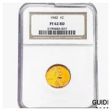 1942 Wheat Cent NGC PF62 RD
