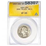 1937 25C DDO FS-101 ANACS VF35
