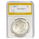 1882-S Morgan Silver Dollar PGA MS67+