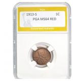 1913-S Lincoln Cent PGA MS64 RED