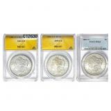 1880-1881 BU Morgan Silver Dollar Lot [3 Coins] AN