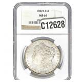 1880-S Morgan Silver Dollar NGC MS66