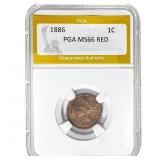 1886 Indian Head Cent PGA MS66 RED