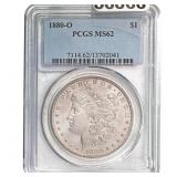 1880-O Morgan Silver Dollar PCGS MS62