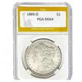 1889-O Morgan Dollar PGA MS64