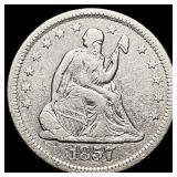 1857-O Seated Liberty Quarter LIGHTLY CIRCULATED