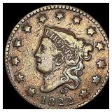 1822 Coronet Head Large Cent LIGHTLY CIRCULATED