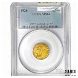 1928 $2.50 Gold Quarter Eagle PCGS MS64