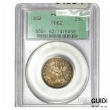 1890 Seated Liberty Quarter PCGS PR62