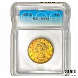 1907-S $10 Gold Eagle ICG MS63