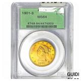 1901-S $10 Gold Eagle PCGS MS64