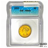 1904 $5 Gold Half Eagle ICG MS65