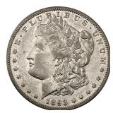 1893-CC Morgan Silver Dollar AU