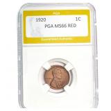 1920 1C PGA MS66 RED