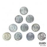 1949-D Franklin Half Dollars (10 Coins)
