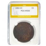 1882-CC Morgan Dollar PGA MS66