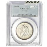 1938-D Texas Half Dollar PCGS MS65