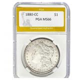 1880-CC Morgan Dollar PGA MS66