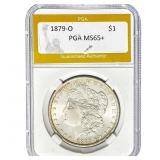 1879-O Morgan Dollar PGA MS65+
