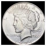 1924 Peace Dollar NEARLY UNCIRCULATED